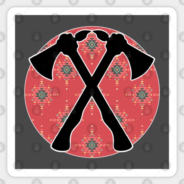 Tomahawk Pattern - 5 Sticker by Brightfeather